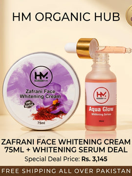 Zafrani Face Whitening Cream 75ml + Whitening Serum | Brightening & Glow Combo