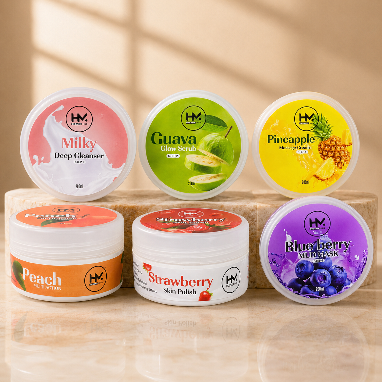 6 Step Fruit Facial Kit for Glowing Skin