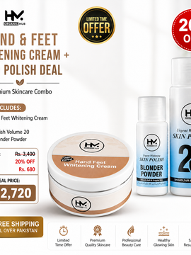 Hand & Feet Whitening Cream + Herbal Skin Polish Combo